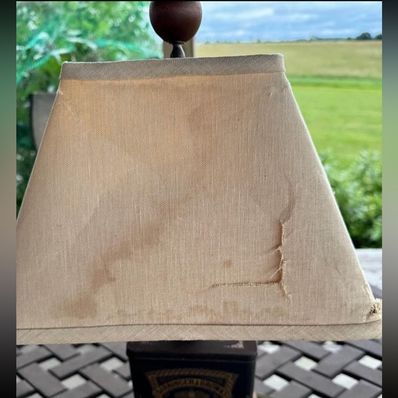 Vintage Barringer & Browns Mustard Tin Table Lamp - Picture 3 of 4